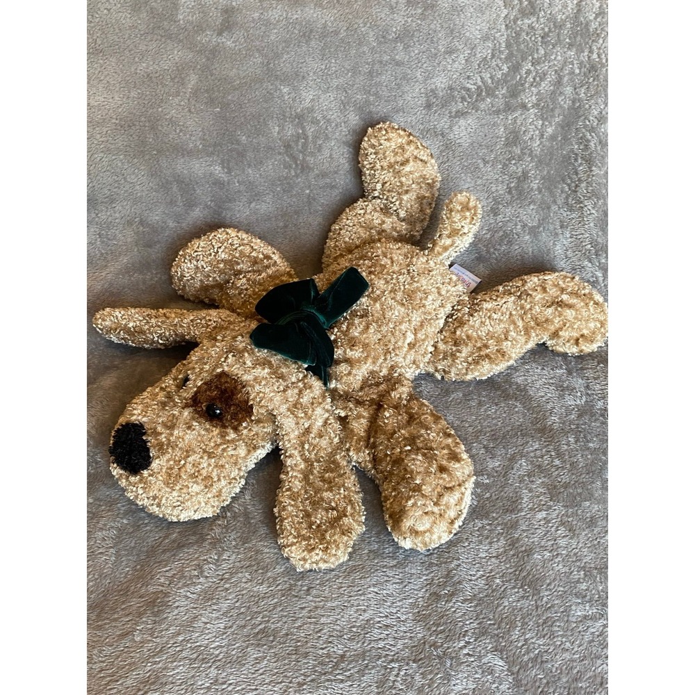 Friendliest Target Plush Puppy Dog 2002 Stuffed Animal Realistic Bow Laying s58